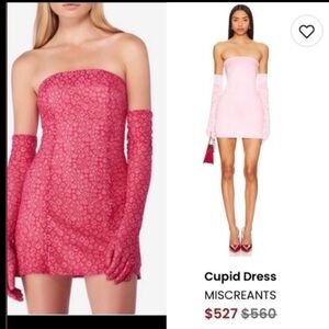 Miscreants Cupid dress minidress New With gloves.